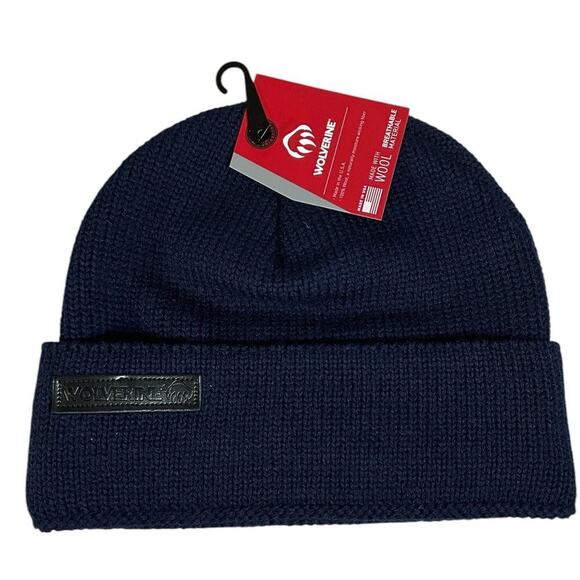 Wolverine 100% Wool Watch Cap Work Wear Mens One Size Blue NWT - Picture 3 of 7